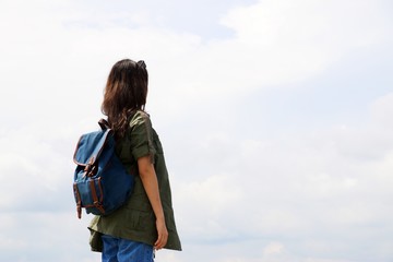 Solo woman is traveling in Thailand