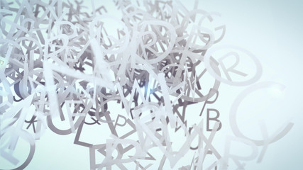Letters movement in the air