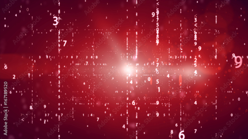 Poster random numbers code screen listing table cypher