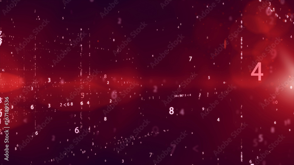 Poster binary system code background