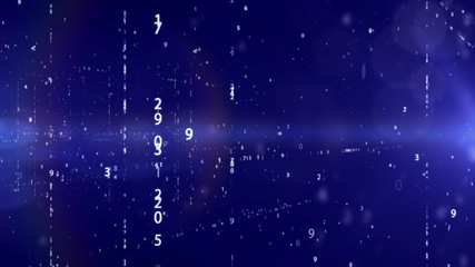 Obraz premium Technology background with binary code.
