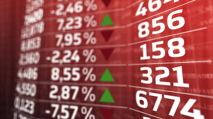 Display of Stock market quotes