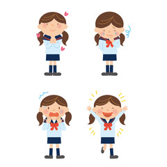 女子高生の表情