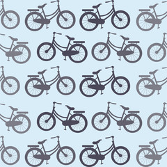 Obraz premium vector bicycles pattern
