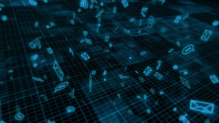 Concept of internet messaging concept