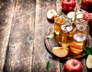 The juice of fresh, red apples.