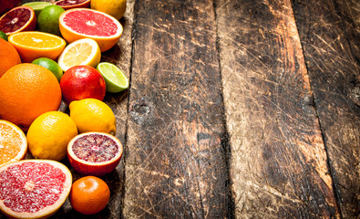 Citrus background. Citrus fruits.