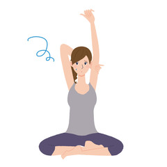 ヨガをする女性