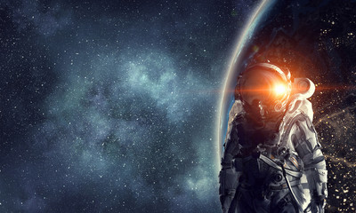 Adventure of spaceman. Mixed media © Sergey Nivens