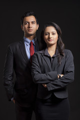 Portrait of a businessman and businesswoman