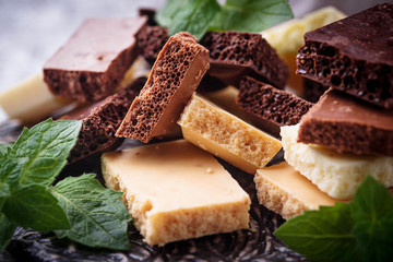 Different type of chocolate.