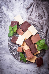 Different type of chocolate.