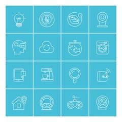 smart technology and internet of things icons
