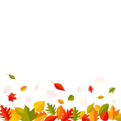 Autumn leaves falling background. Vector illustration