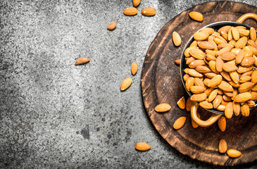 Almonds in a bowl.