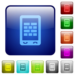 Mobile firewall color square buttons