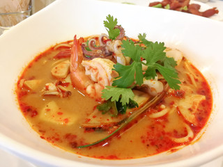 Spaghetti with seafood