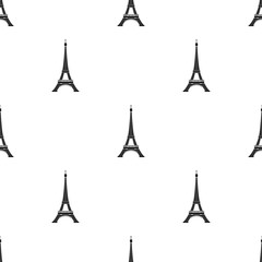 Eiffel tower icon in black style isolated on white background. France country symbol stock vector illustration. - 167196912