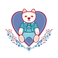 Cute dog greeting card