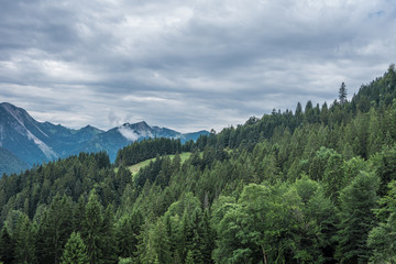 The mountains of Alps in Bavaria, Germany
