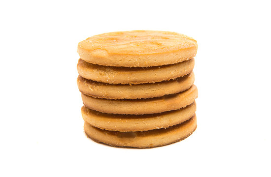 Round cookies isolated