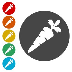 Carrot illustration icons set 