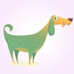 Colorful doggy icon. Vector image illustration or retriever dog. Design for print, sticker or icon