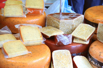 Dutch cheese on display