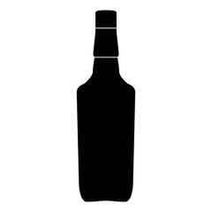 Whisky black color icon .