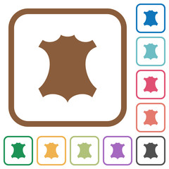Genuine leather simple icons