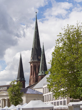 Blick auf Kircht&uuml;rme von St. Lamberti