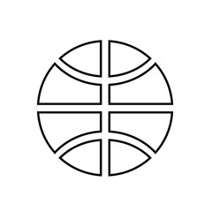 Basketball ball black color icon .
