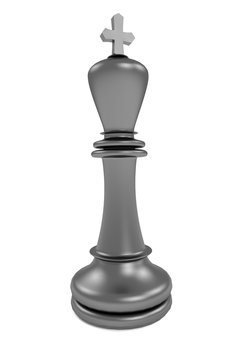 3D render isolated on white background chess king.