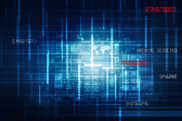Digital abstract Cyber Attack 