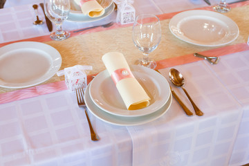 wedding table set, decoration