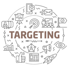 Line Flat Circle illustration targeting