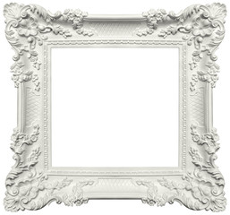 Vintage frame on white
