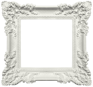 Vintage frame on white
