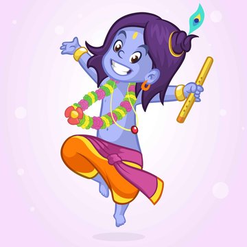 Ornament card with Lord Shri Krishna birthday. Illustration in vector art. Happy Janmashtami Day Hindu. Vedic Feast India. Use for banners, card, wallpaper, print. Cartoon little baby krishna image Stock Vector | Ornament card with Lord Shri Krishna birthday. Illustration in vector art. Happy Janmashtami Day Hindu. Vedic Feast India. Use for banners, card, wallpaper, print. Cartoon little baby krishna image Stock Vector |