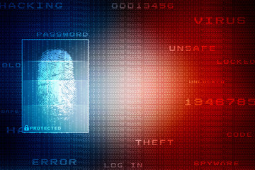 2d illustration Finger Print