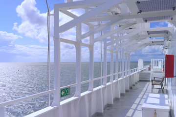 Deck of a sea ferry