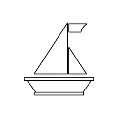 Sail boat symbol