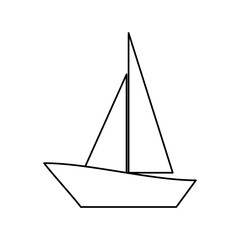 Sail boat symbol