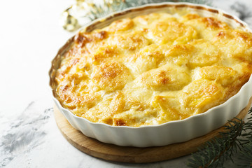 Homemade potato gratin