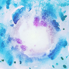 Bright painted watercolor texture. Hand drawn background with text place.