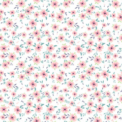 Vector floral seamless pattern in liberty style. Cute print in a small flower - 167216977