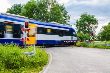 Obraz premium Bahnübergang in Werder