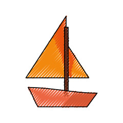 Sail boat symbol