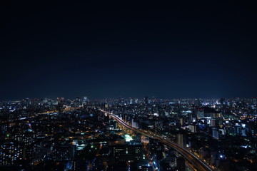 Fototapeta na wymiar Night city