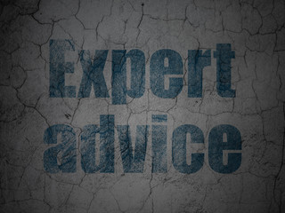 Law concept: Expert Advice on grunge wall background